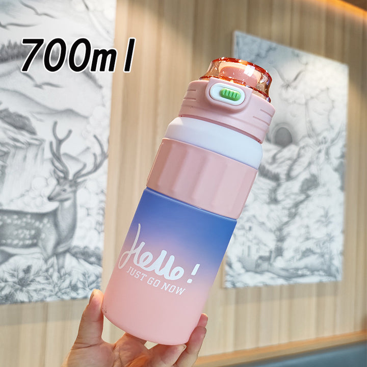 Ladies versatile drinking bottle with innovative flip lid Bowlift