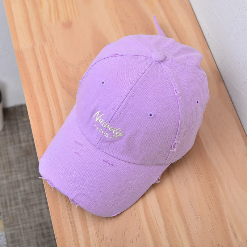Men's Distressed Vintage Cotton Baseball Cap Bowlift