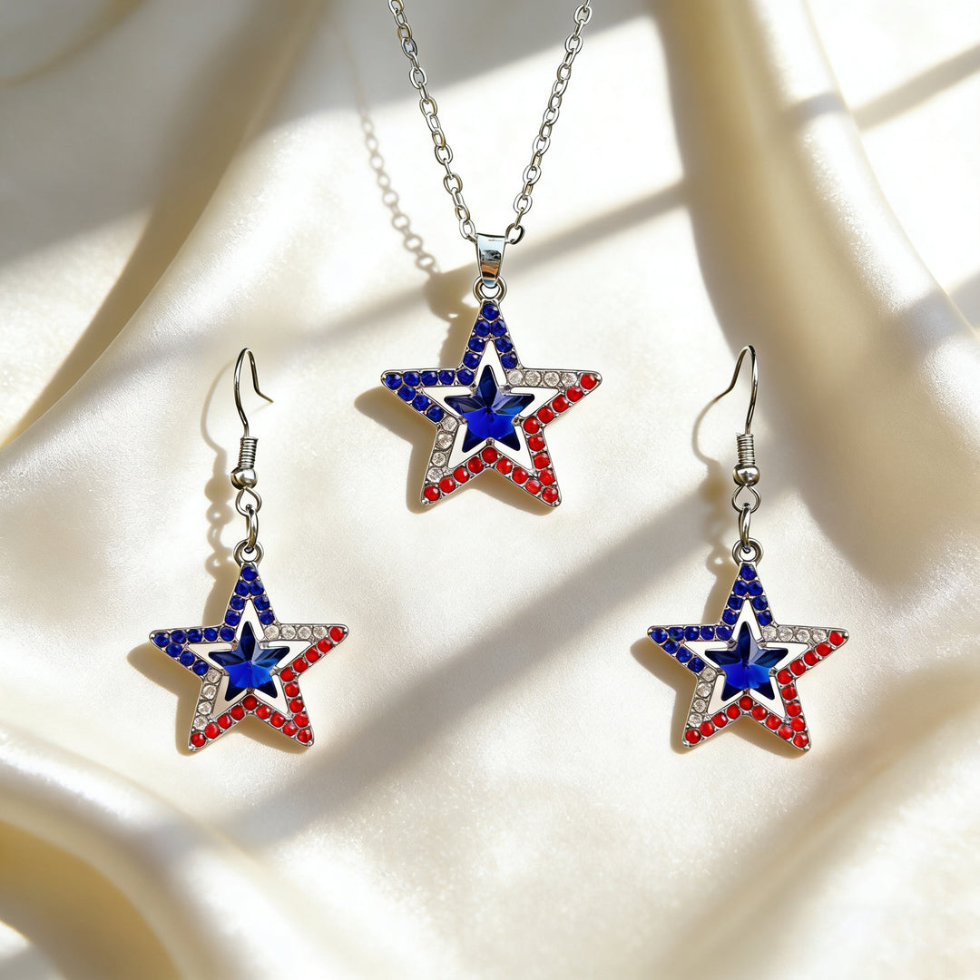 Women nan jewelry set flip-flop pendant and earrings with enamel and zirconia Bowlift
