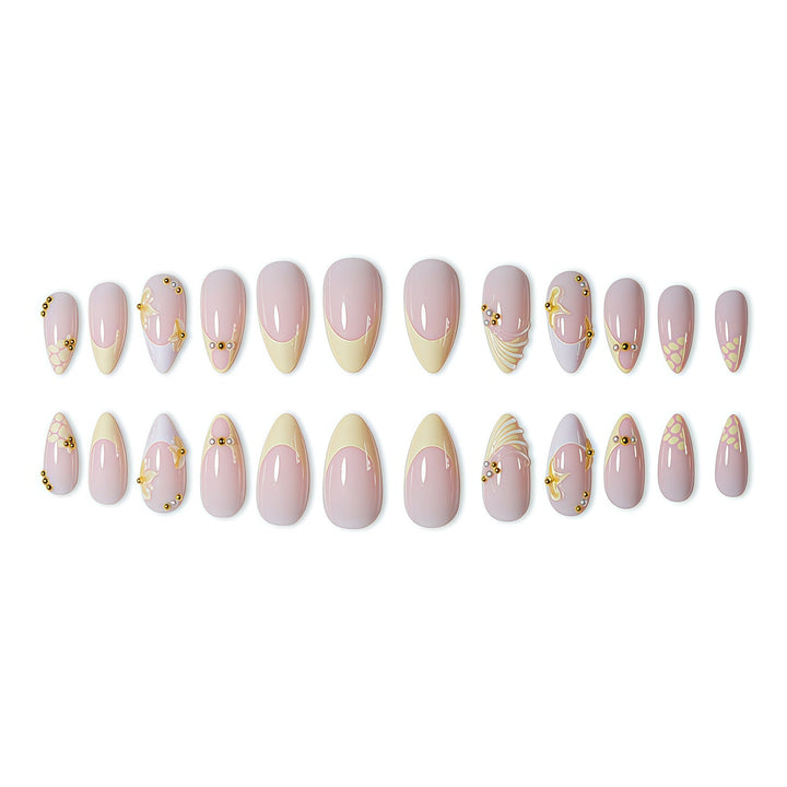Elegant Floral Nail Art Extensions Bowlift