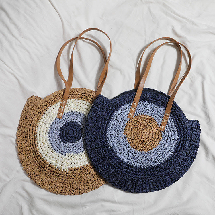 Round Basket Bag with Modern Design Bowlift