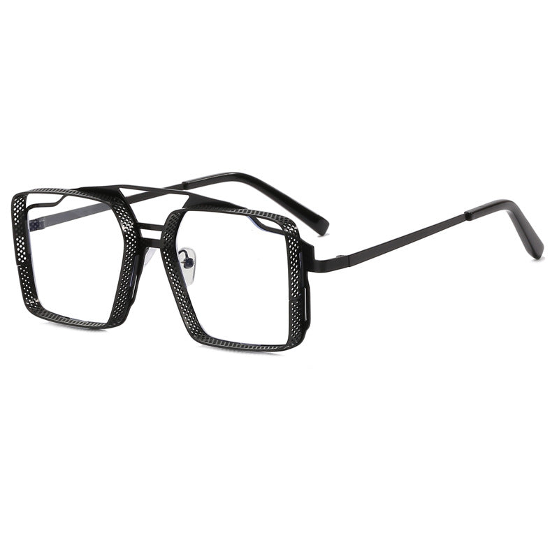 Women's square glasses with perforated, modern frame Bowlift