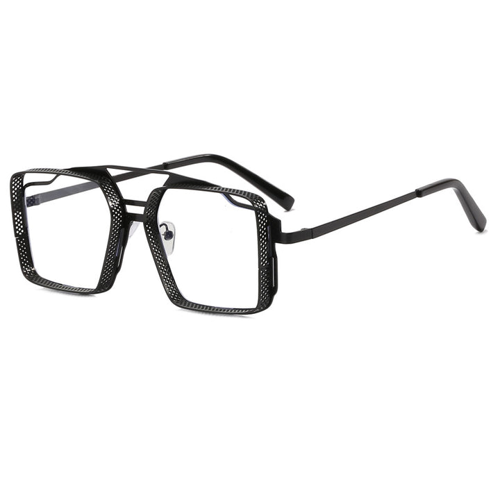 Women's square glasses with perforated, modern frame Bowlift