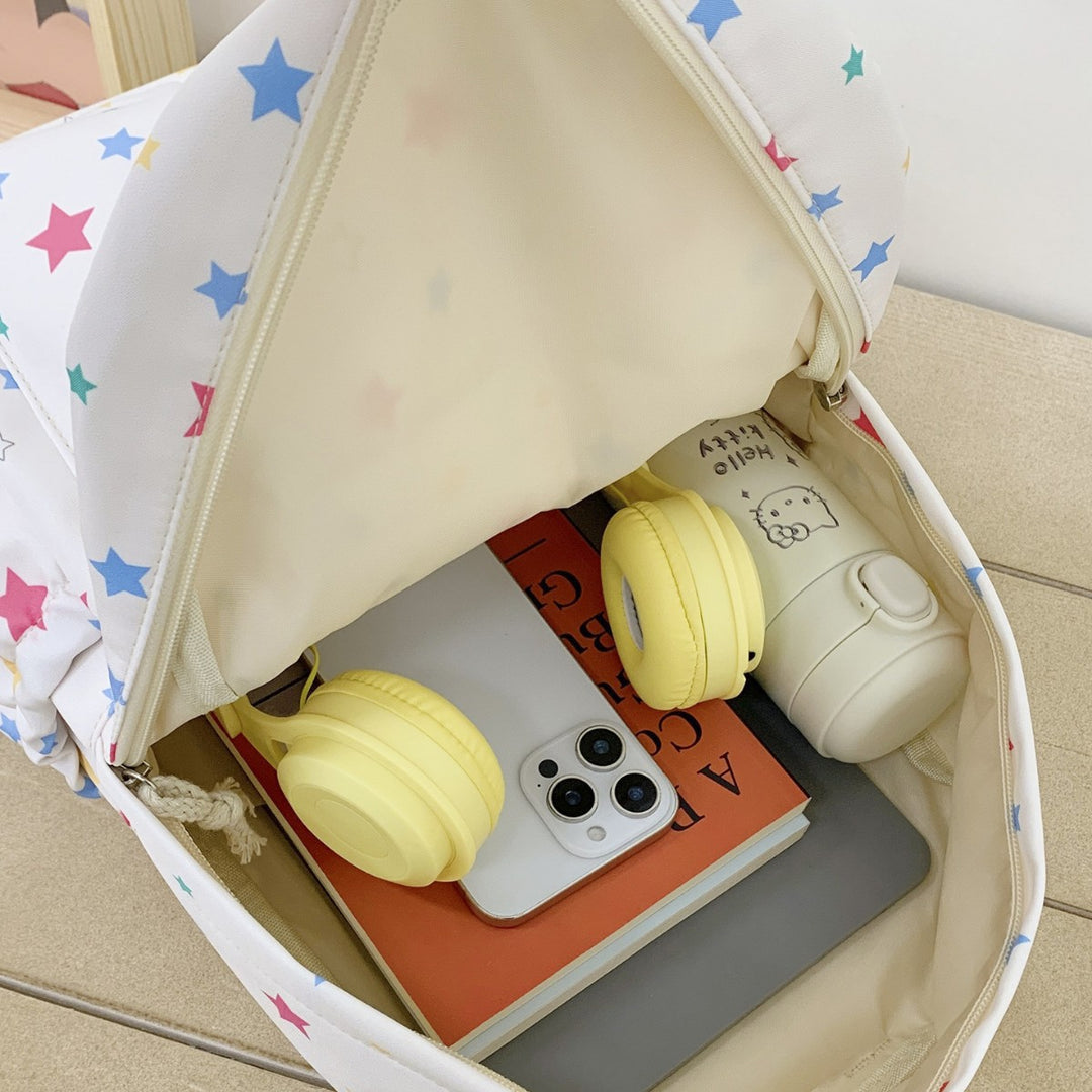 Star-Patterned Lightweight Backpack Bowlift