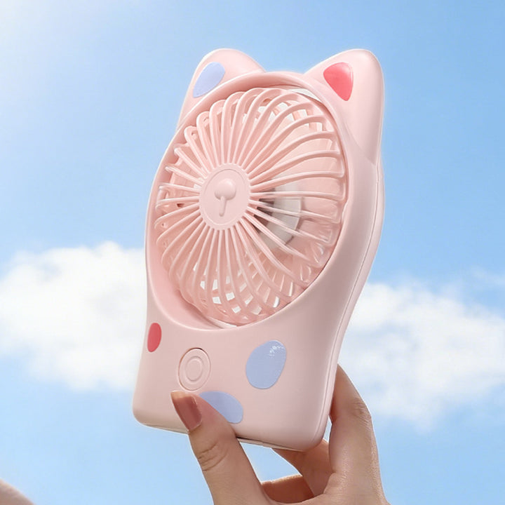 Women Portable Mini Cooling Fan with Cat Ears Bowlift