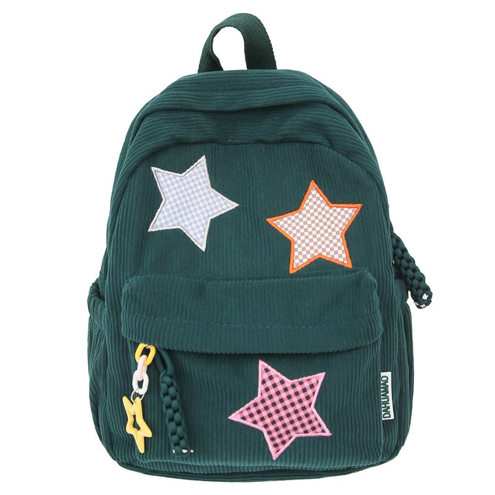 Casual Star-Embellished School Backpack Bowlift