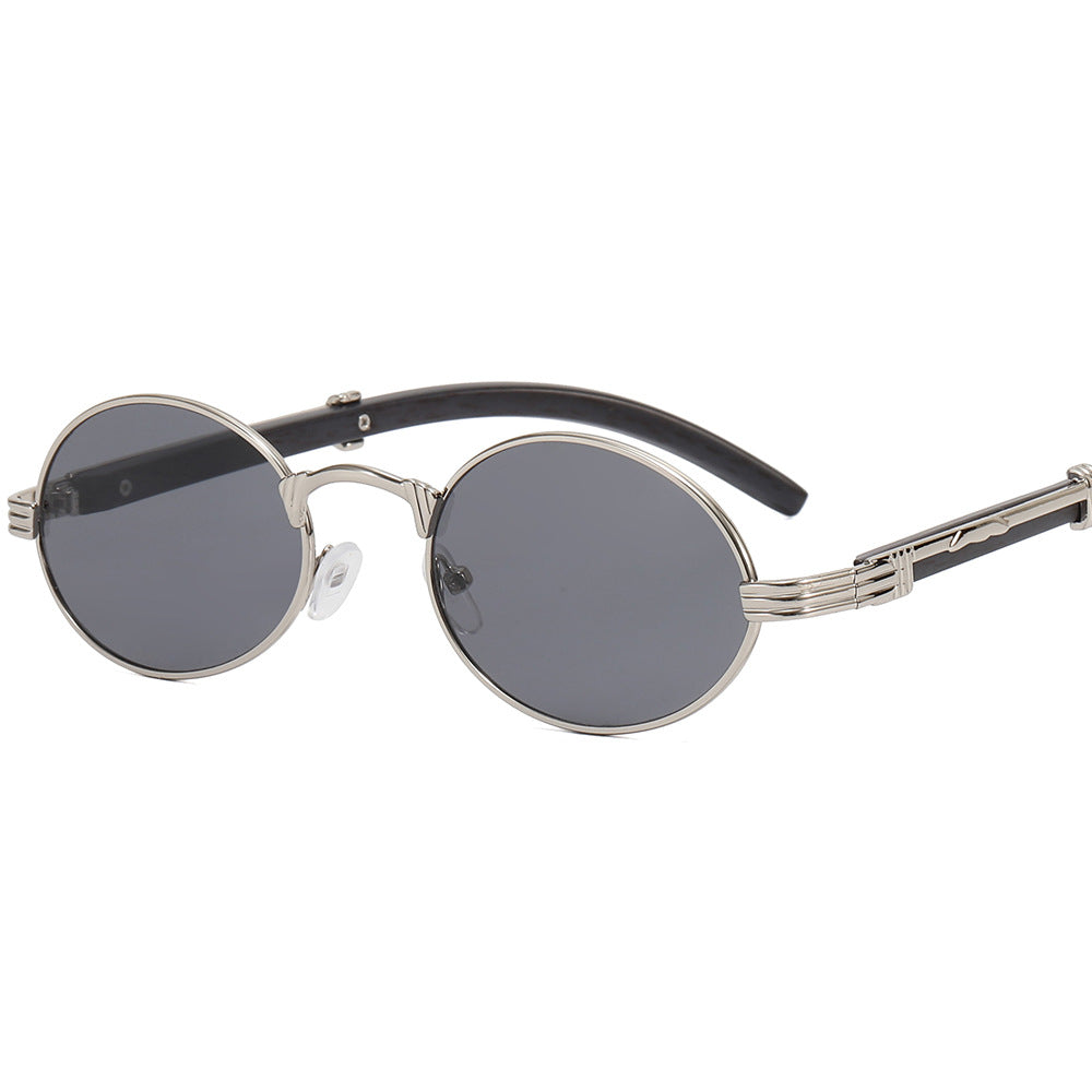 Women's round designer sunglasses with innovative metal frame Bowlift