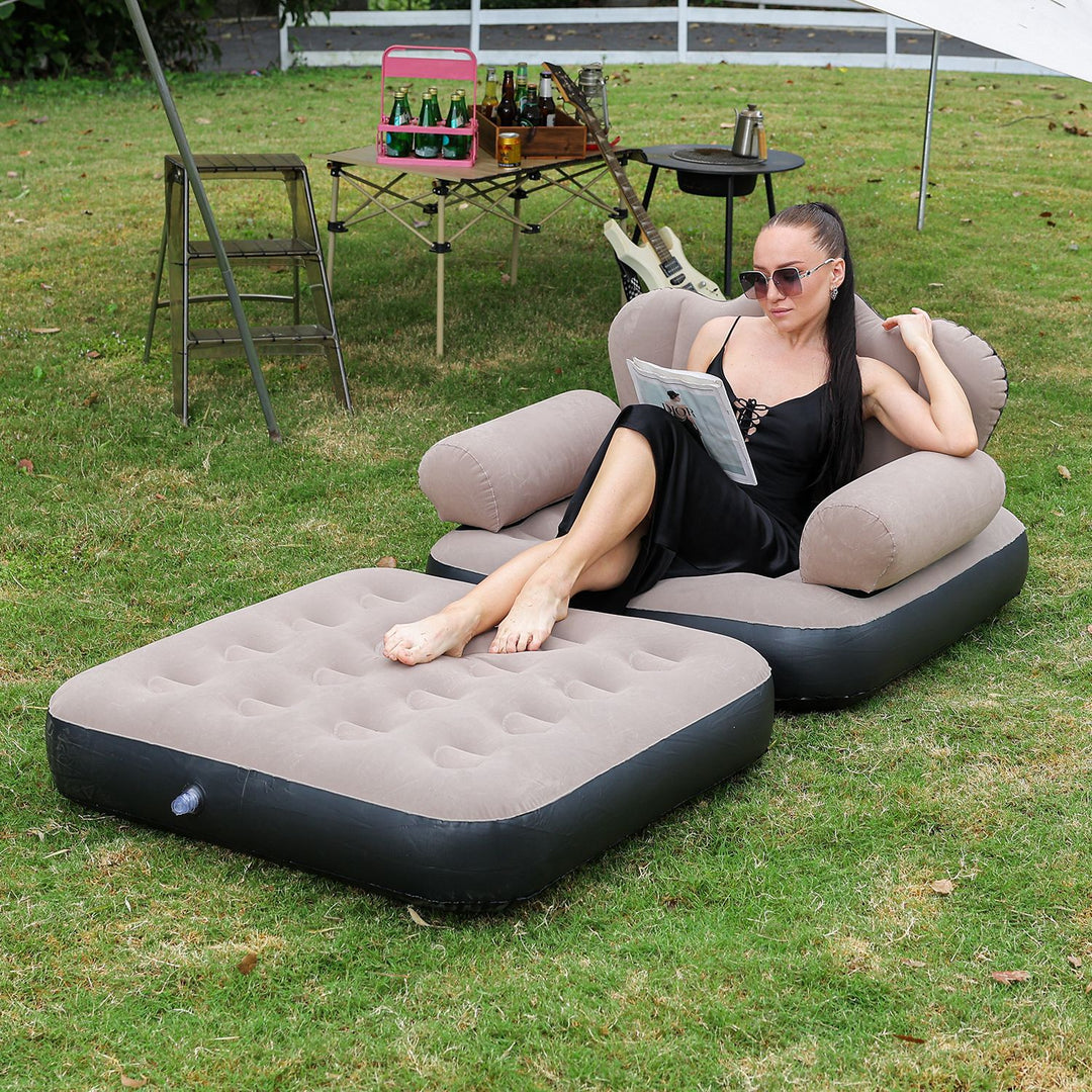 Women Inflatable Comfort Sofa with Ergonomic Backrest Bowlift