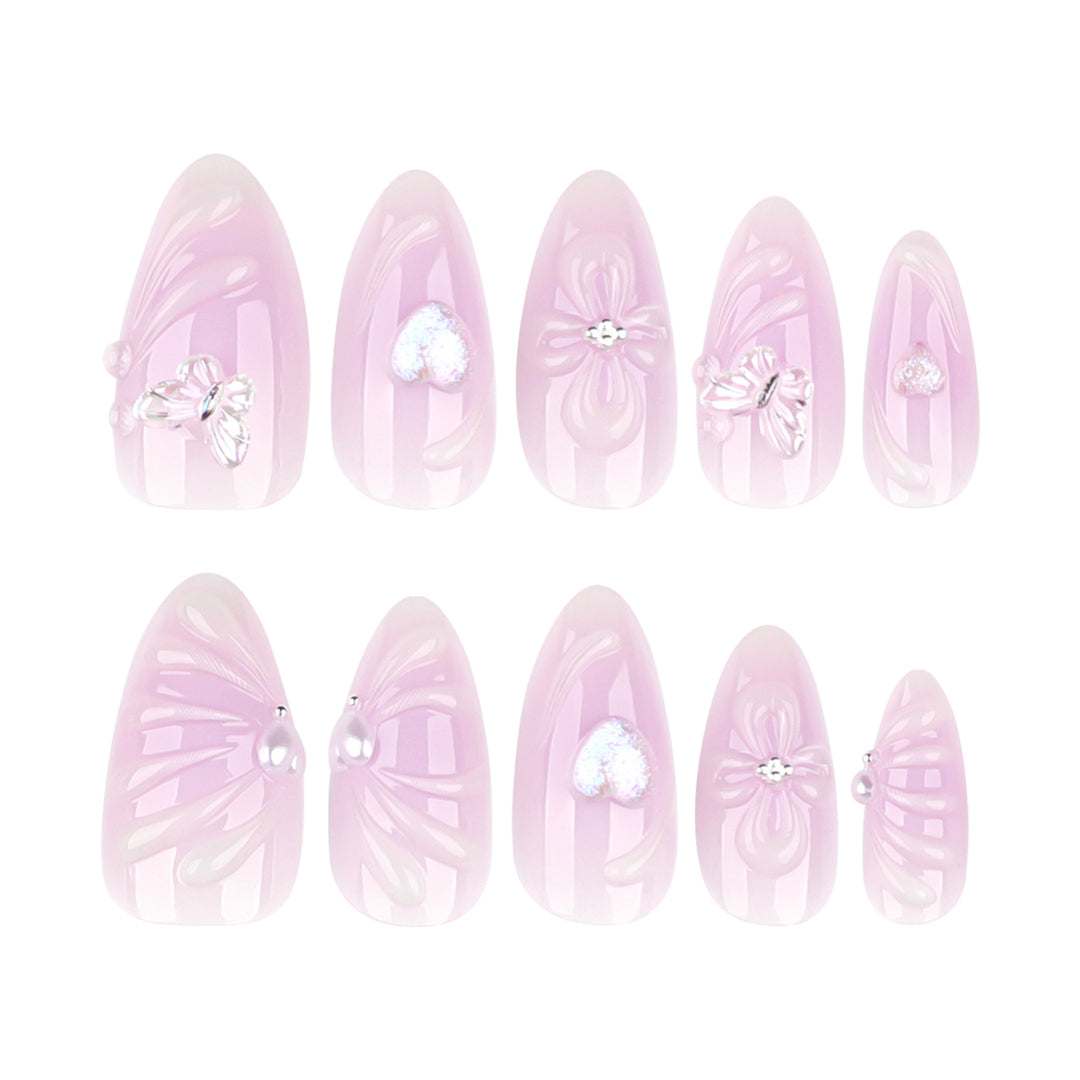 Artful lace nails with elegant decoration Bowlift