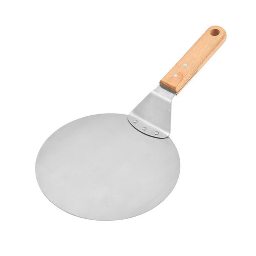 thin stainless steel round pizza peel with wooden handle Bowlift