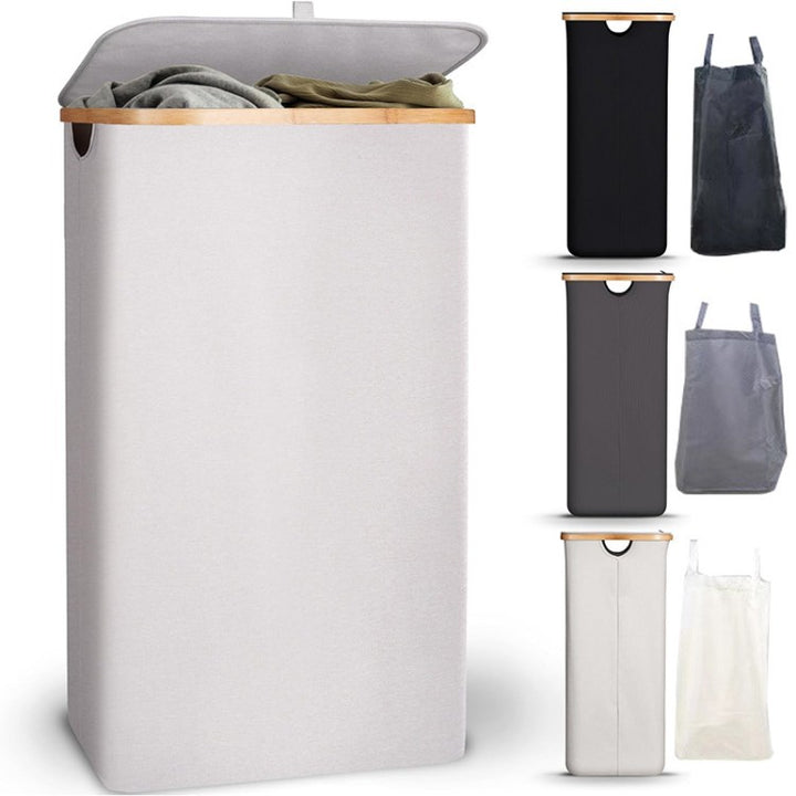 High-quality laundry container with modern lid and removable inner bag Bowlift