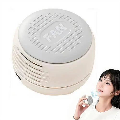 Unisex one size compact portable personal cooling fan with USB rechargeable battery and adjustable louvers Bowlift