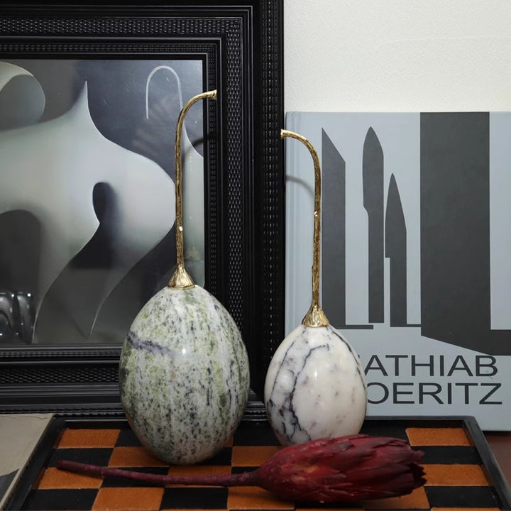 Decorative Stone Egg Sculpture