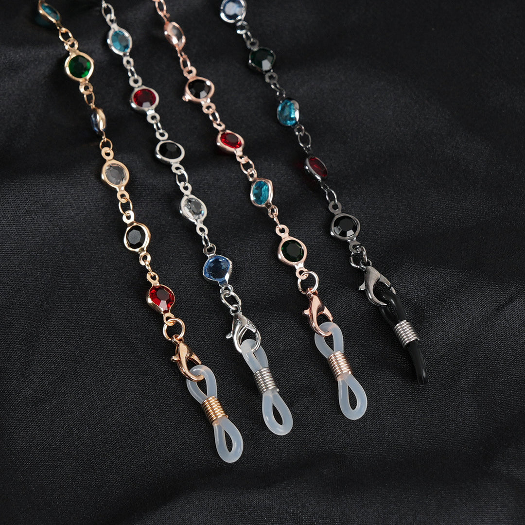 Decorative Gemstone Eyewear Chain Bowlift