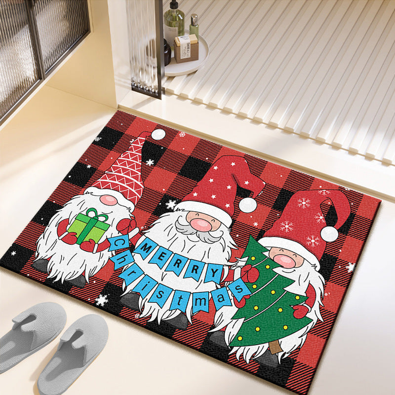 Festive Christmas-Themed Bath Mat Bowlift