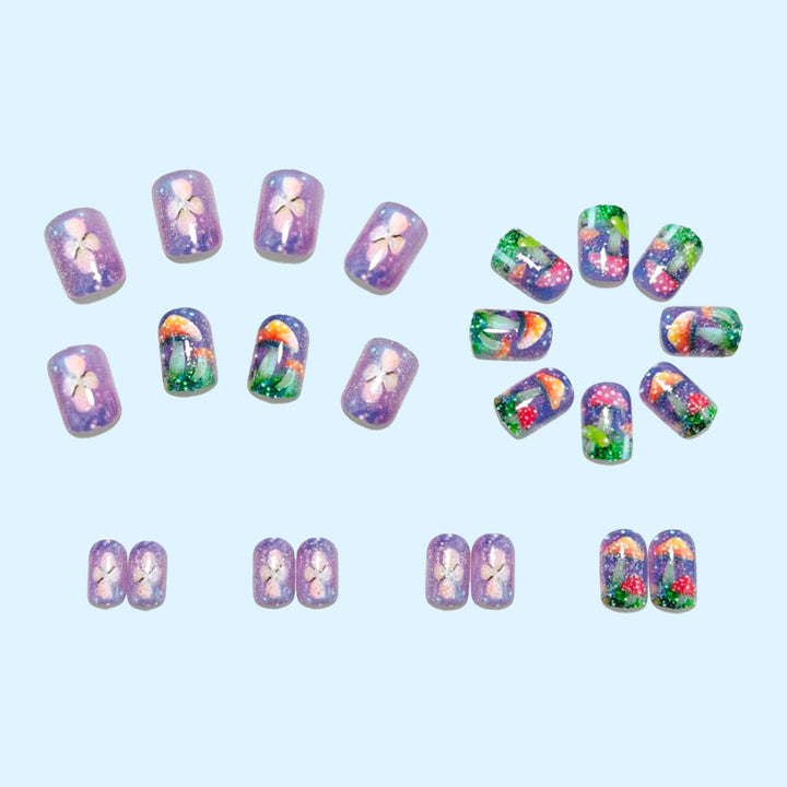 Artificial Nails in Playful Mushroom Design Bowlift