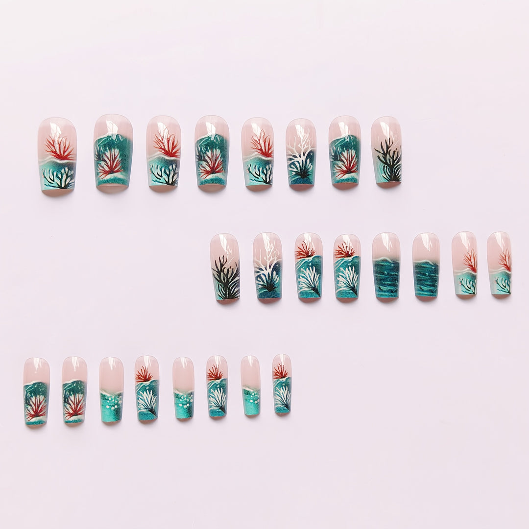 Ocean-Inspired Artistic Nail Art Bowlift