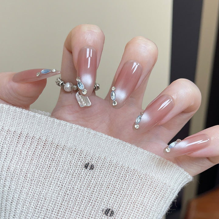 Glamorous Rhinestone Accent Press-On Nail Tips Bowlift
