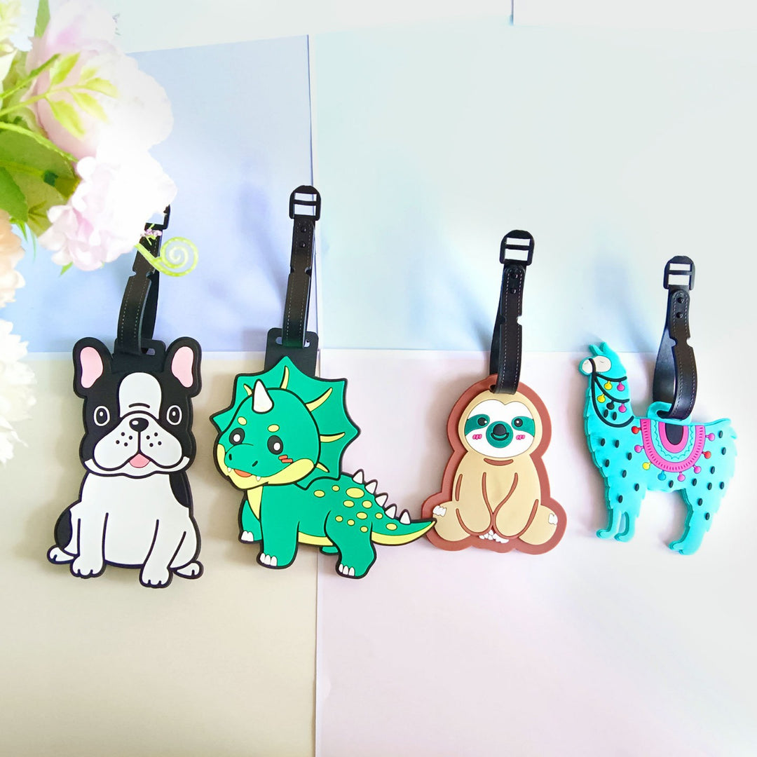Unisex Cute French Bulldog Luggage Tag Bowlift