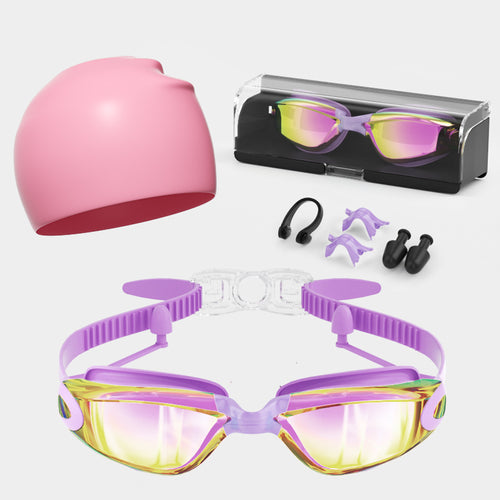 High-Performance Swimming Goggles Set Bowlift
