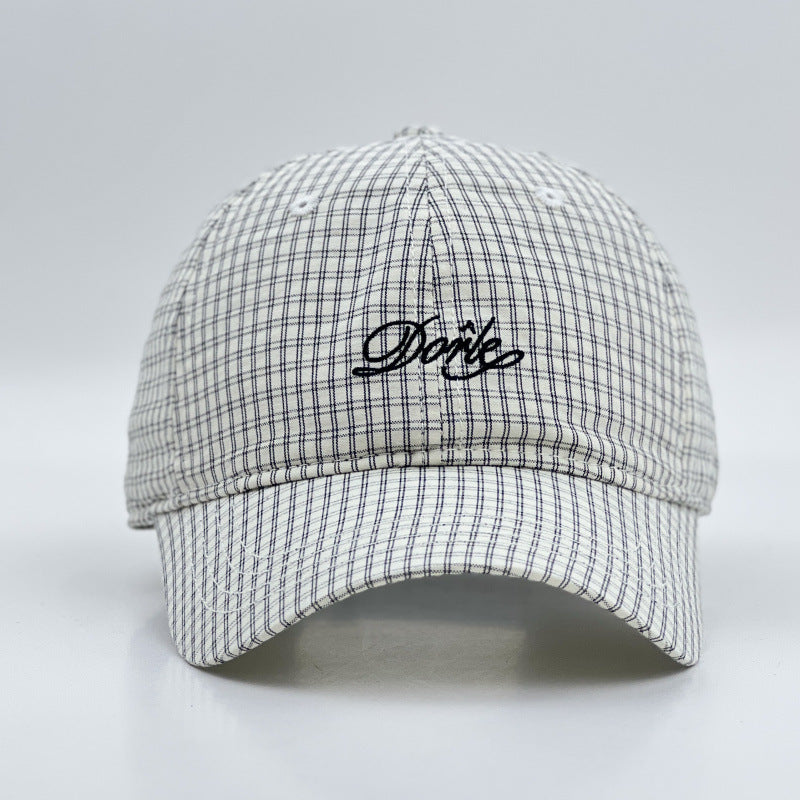 Women's Structured Plaid Baseball Cap Bowlift