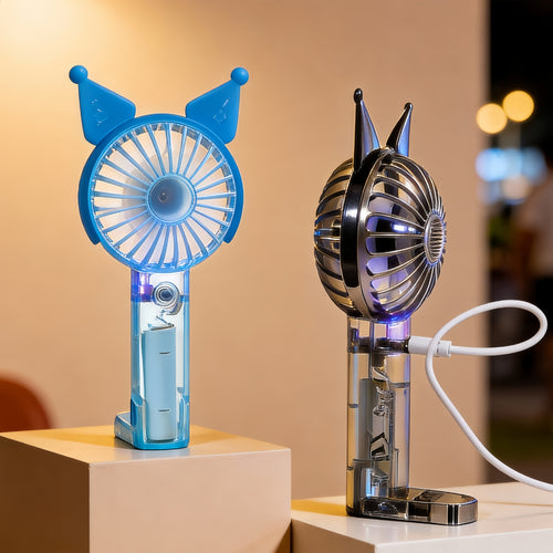 Ladies portable mini handheld fan in cute rabbit design Bowlift