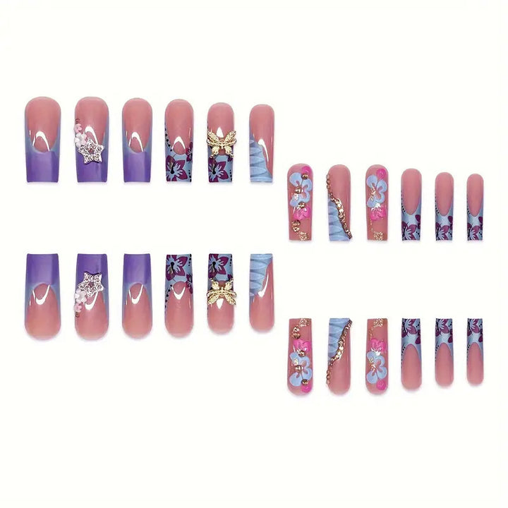 Floral 3D Nail Art Enhancements Bowlift