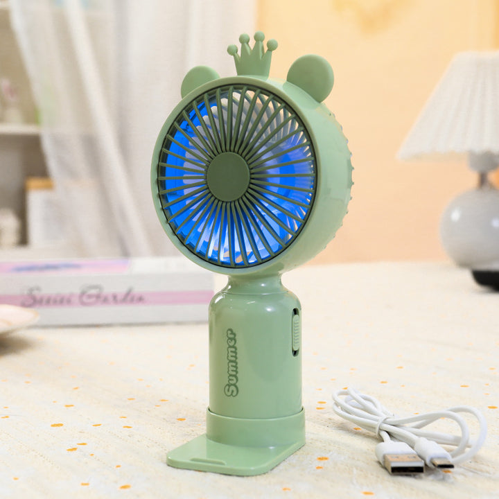 Women's Portable Fan with Cute Ears Bowlift