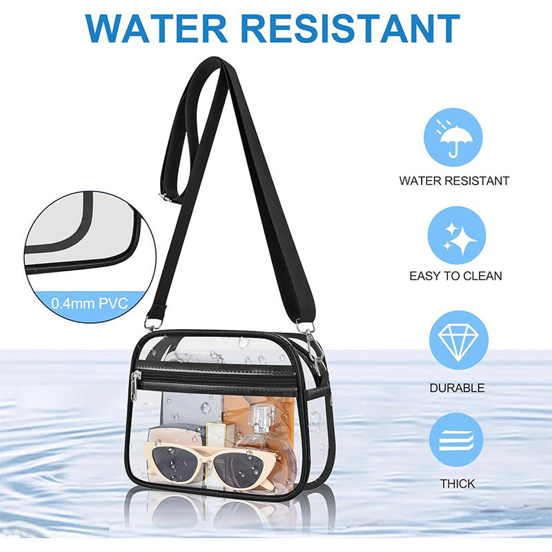 Transparent shoulder bag with versatile compartments Bowlift