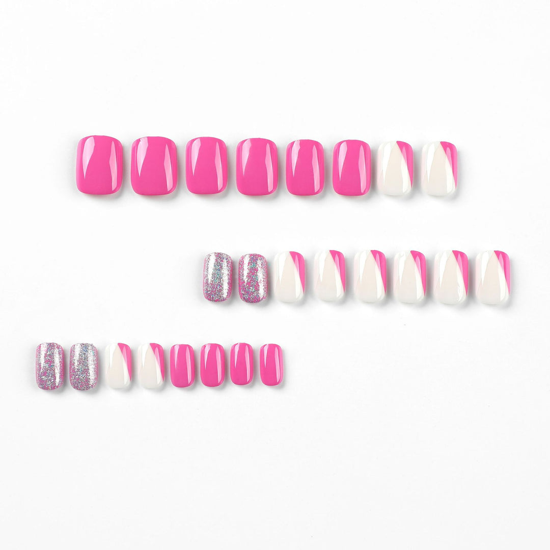 Artistic Nail Art with Glitter Accents and Ombre Design Bowlift