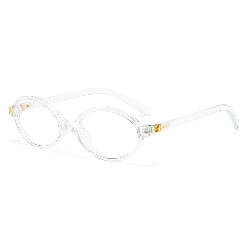 Women's fashionable oval glasses with golden accents Bowlift