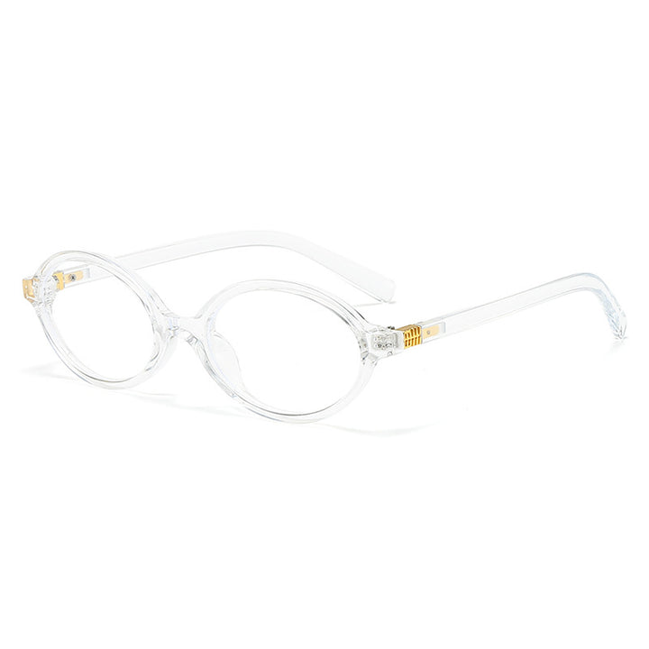Women's fashionable oval glasses with golden accents Bowlift