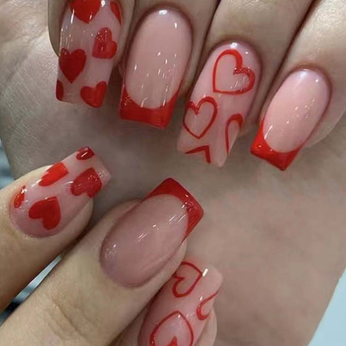 Artistic Nail Art with Heart Design Bowlift