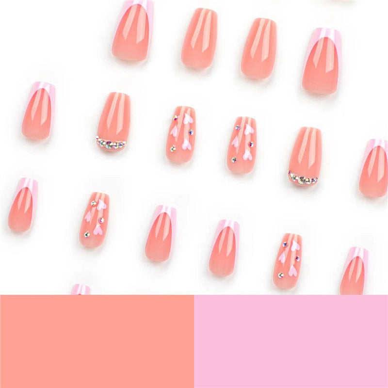 Decorative Faux Nail Extensions with Rhinestone Accents Bowlift