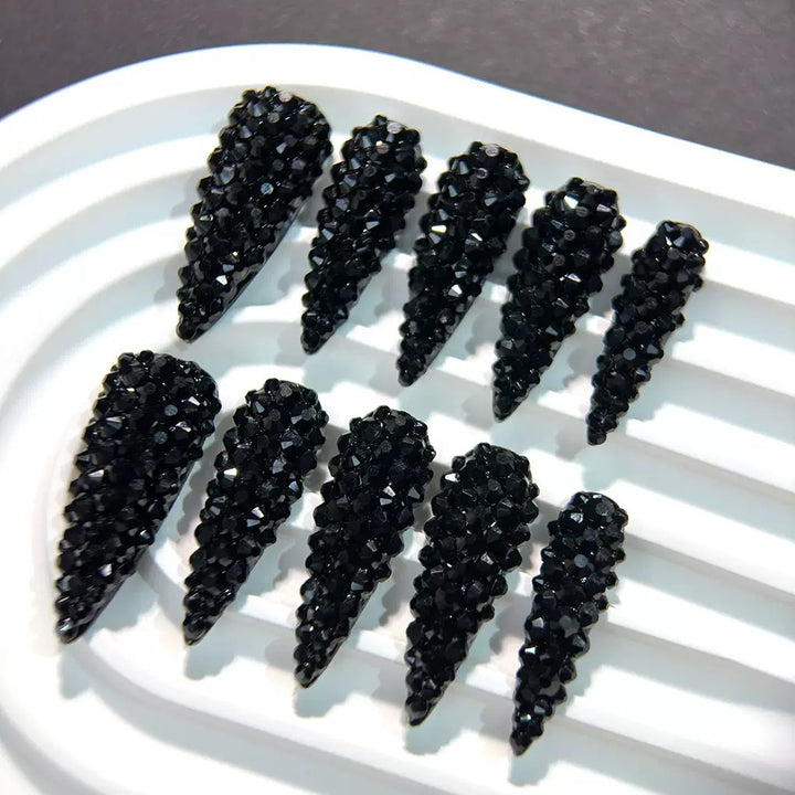3D Sculpted Stiletto Nail Enhancements Bowlift