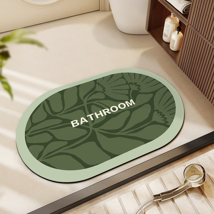 Decorative Floral Bathroom Mat Bowlift