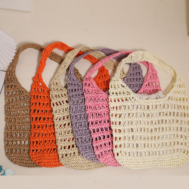 Trendy net tote bag with gathered design Bowlift