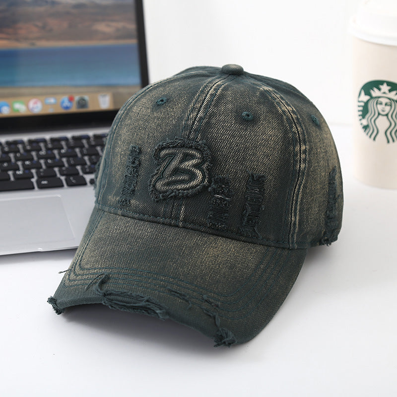 Unisex Distressed Vintage Baseball Hat Bowlift