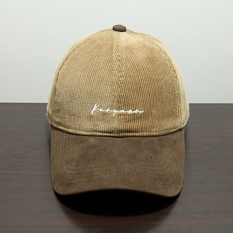 Men's Textured Corduroy Baseball Cap Bowlift