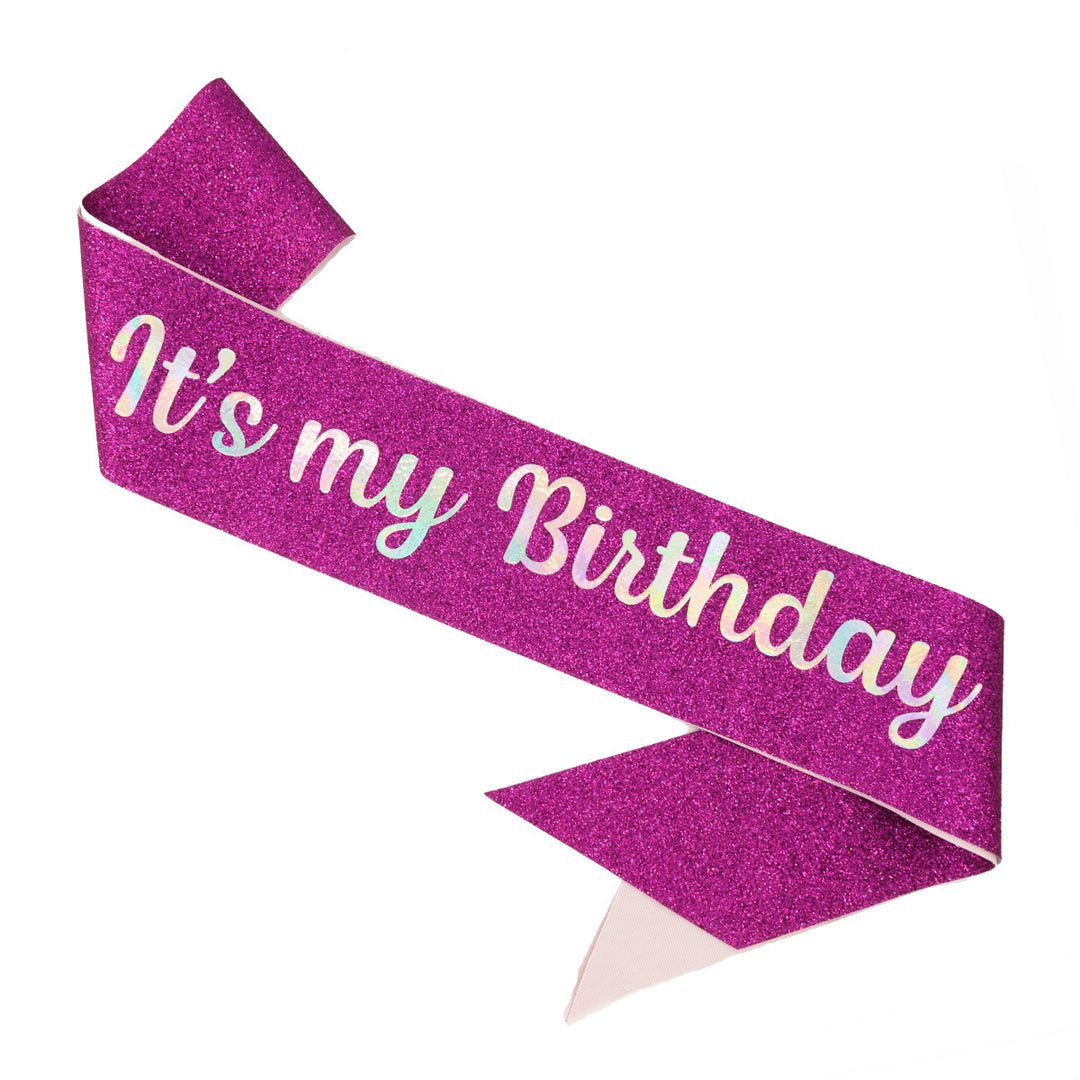 Ladies Festive Birthday Band with Glitter Design Bowlift