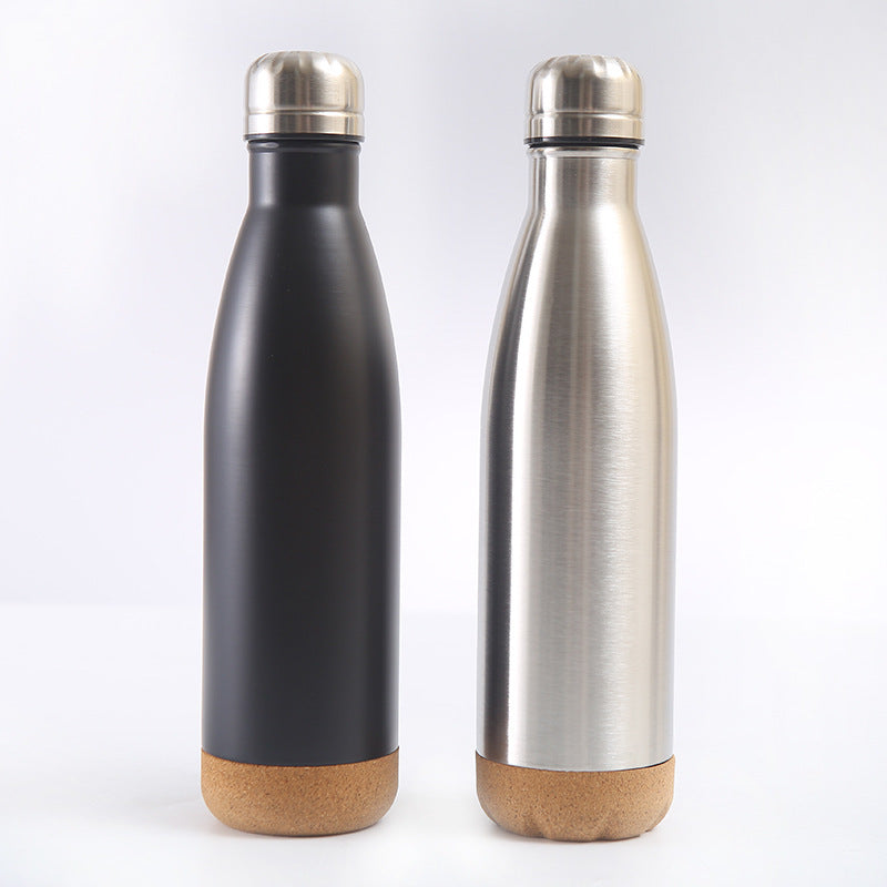 Ladies stylish stainless steel insulated bottle with cork bottom Bowlift