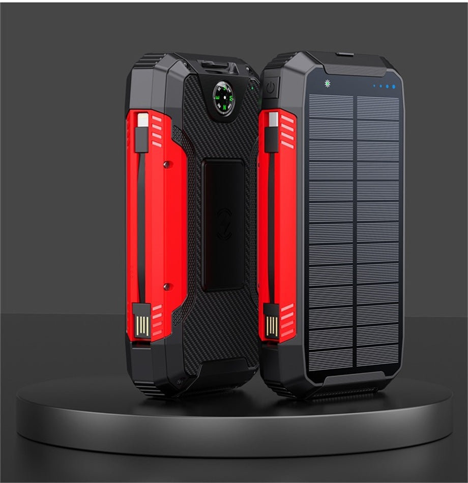 Robust Solar Power Bank with Multifunctional Charging Port Bowlift
