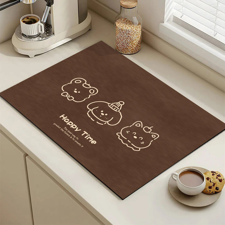 Cute Cartoon Dog Kitchen Mat Bowlift