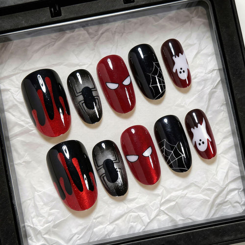 Halloween Themed Press-On Nail Art Set Bowlift