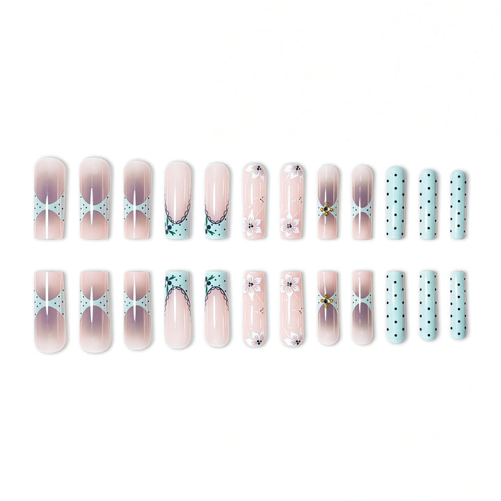 Artistic Floral Nail Design Bowlift