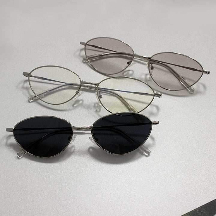 Fashionable Rectangular Glasses with Fine Metal Frame Bowlift
