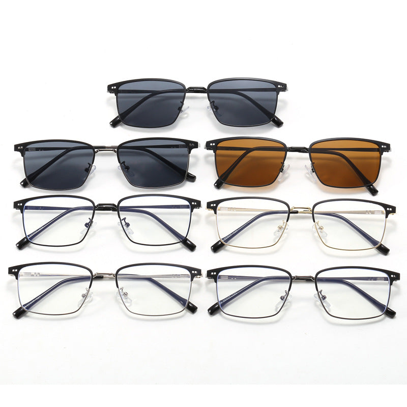 Women's elegant square glasses with fine metal frame Bowlift
