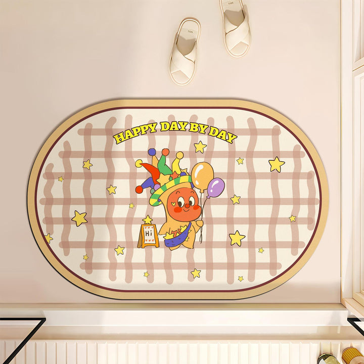 Cartoon-Themed Cushioned Bath Mat
