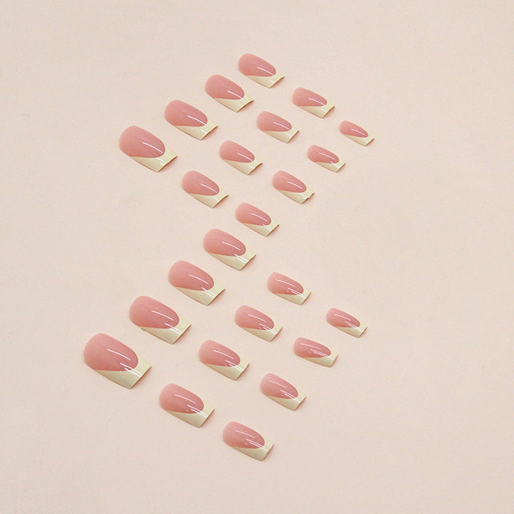 Elegant French Tip Nail Art Extensions Bowlift