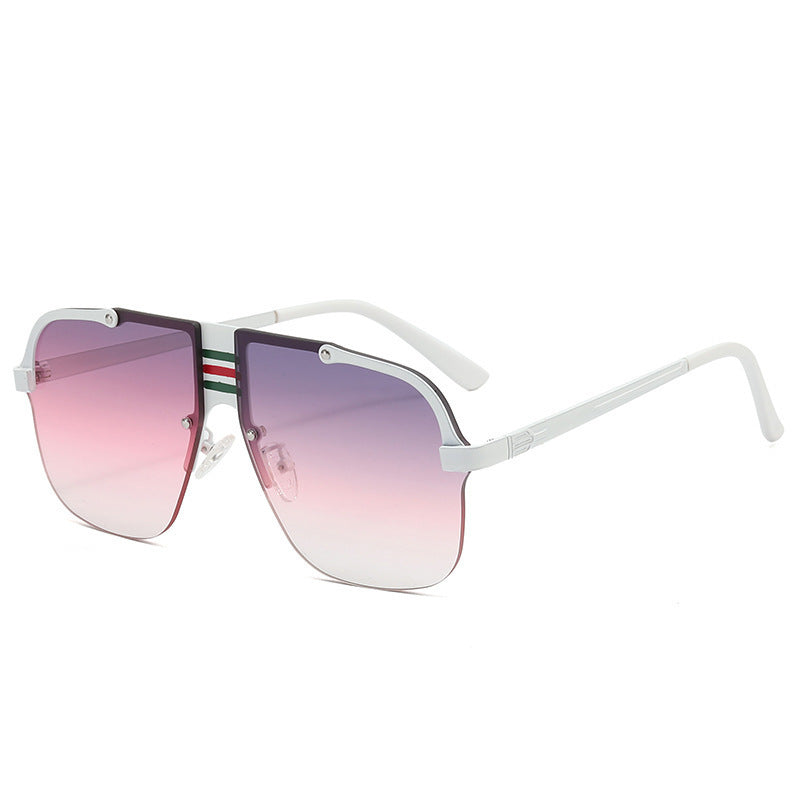 Women's Oversized Sunglasses with unique gradient lenses and striking metal frame Bowlift